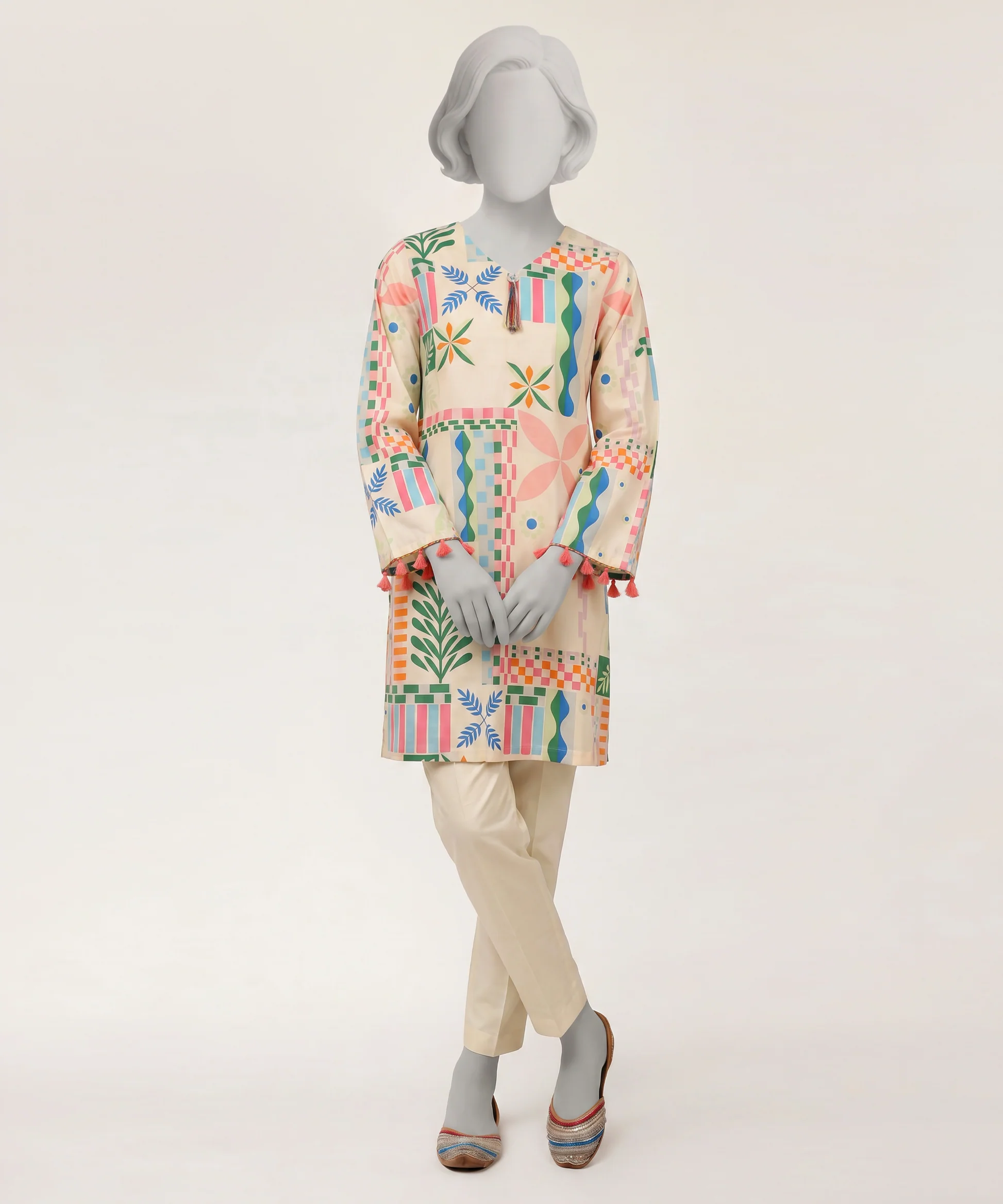 OFF-WHITE LAWN PRINTED STITCHED 2PC