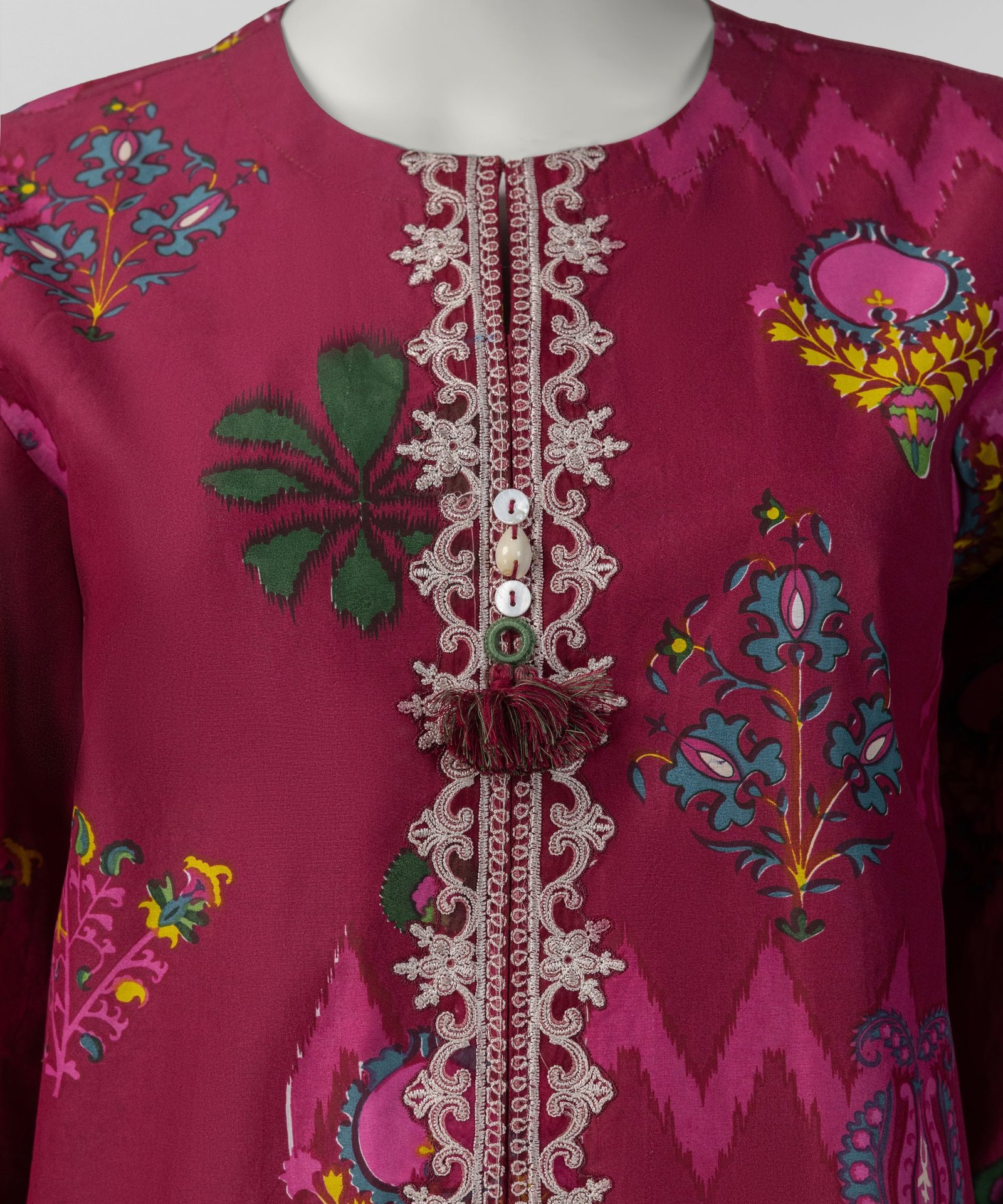 Multicolor Lawn Embroidered Unstitched 3pc - Image 6
