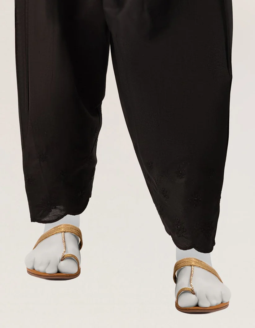 Off White Lawn Embroidered Shalwar - Image 3